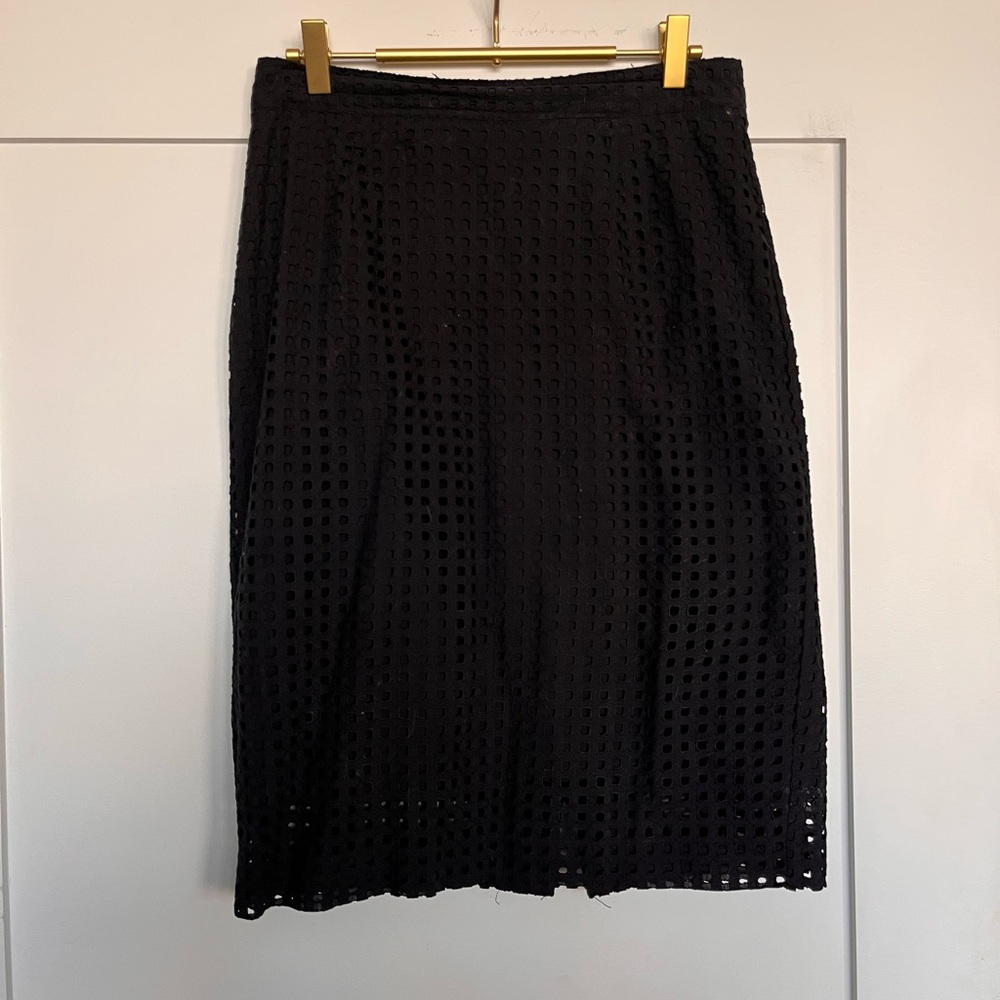 Halogen Black Eyelet Skirt